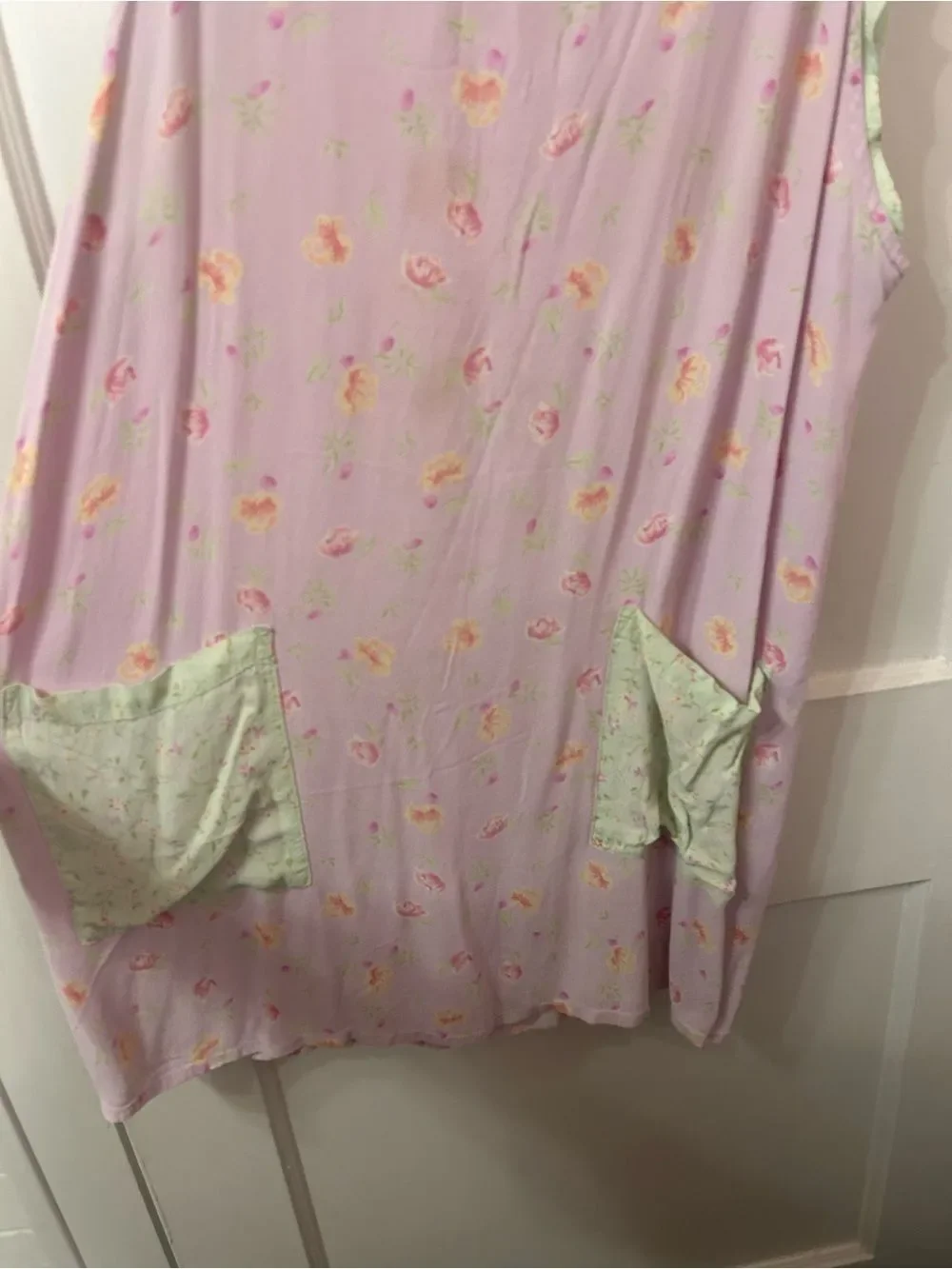 vintage Pastel Floral Layered Tank Dress
